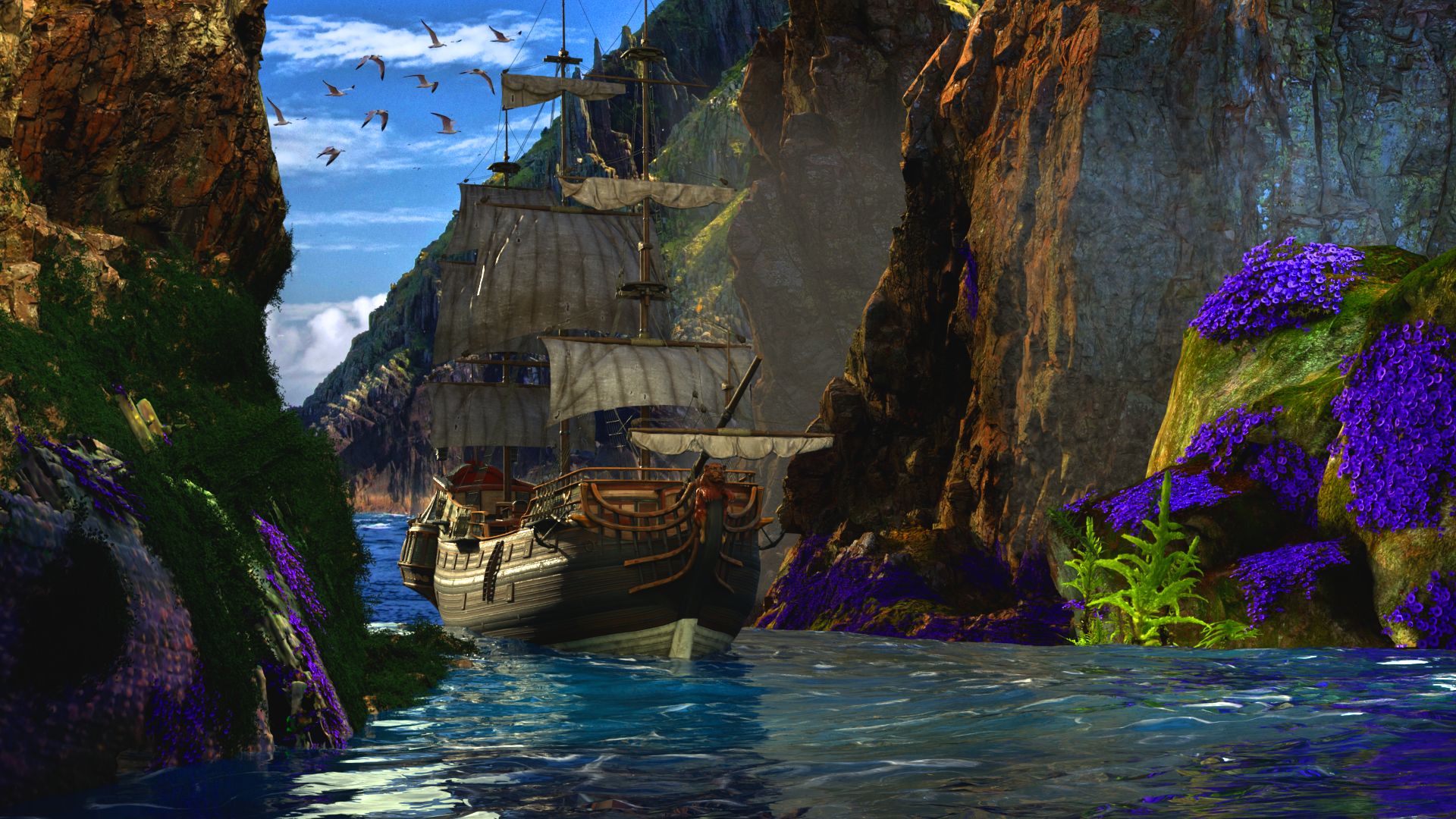 pirate ship concept art environment preview image 1